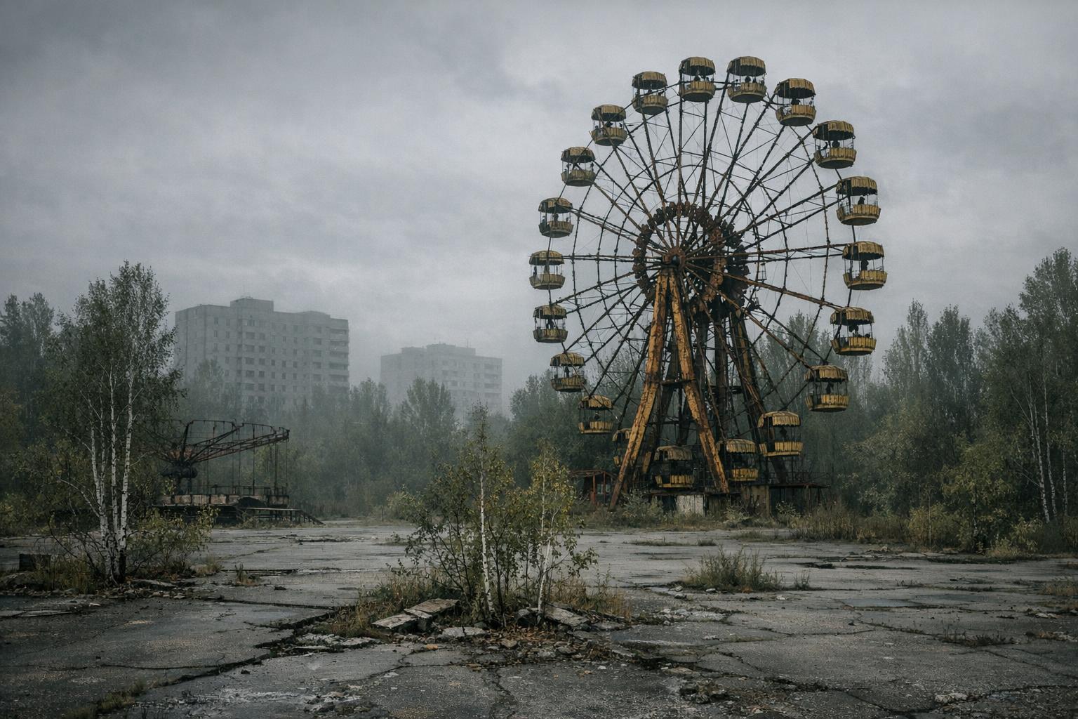 The City Frozen at the Moment of Disaster: Haunting of Chernobyl's Abandoned Ghost Town of Pripyat, Ukraine